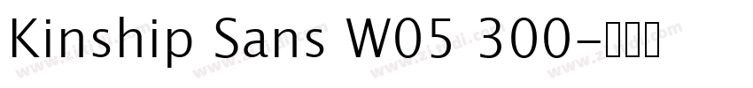 Kinship Sans W05 300字体转换 Kinship Sans W05 300字体转换